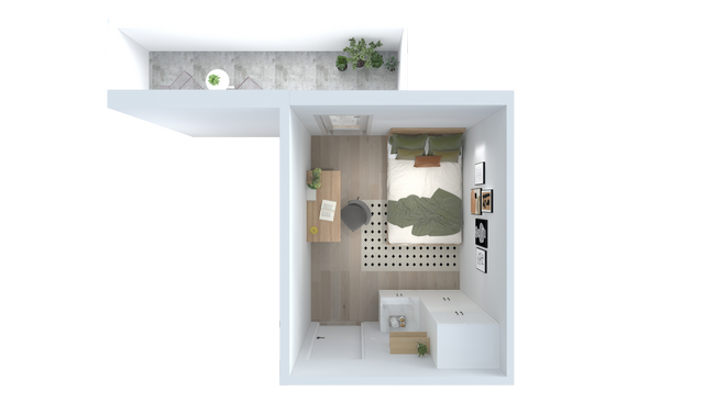 Suite + Balcony (Shared Bathroom) - The Nest at 1299