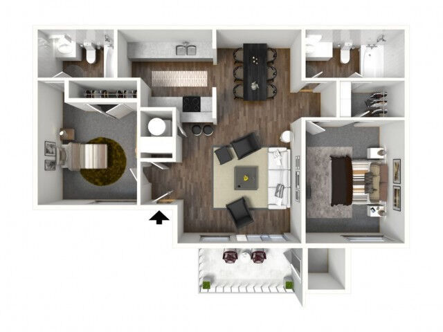 Floorplan - Foxcroft Apartments