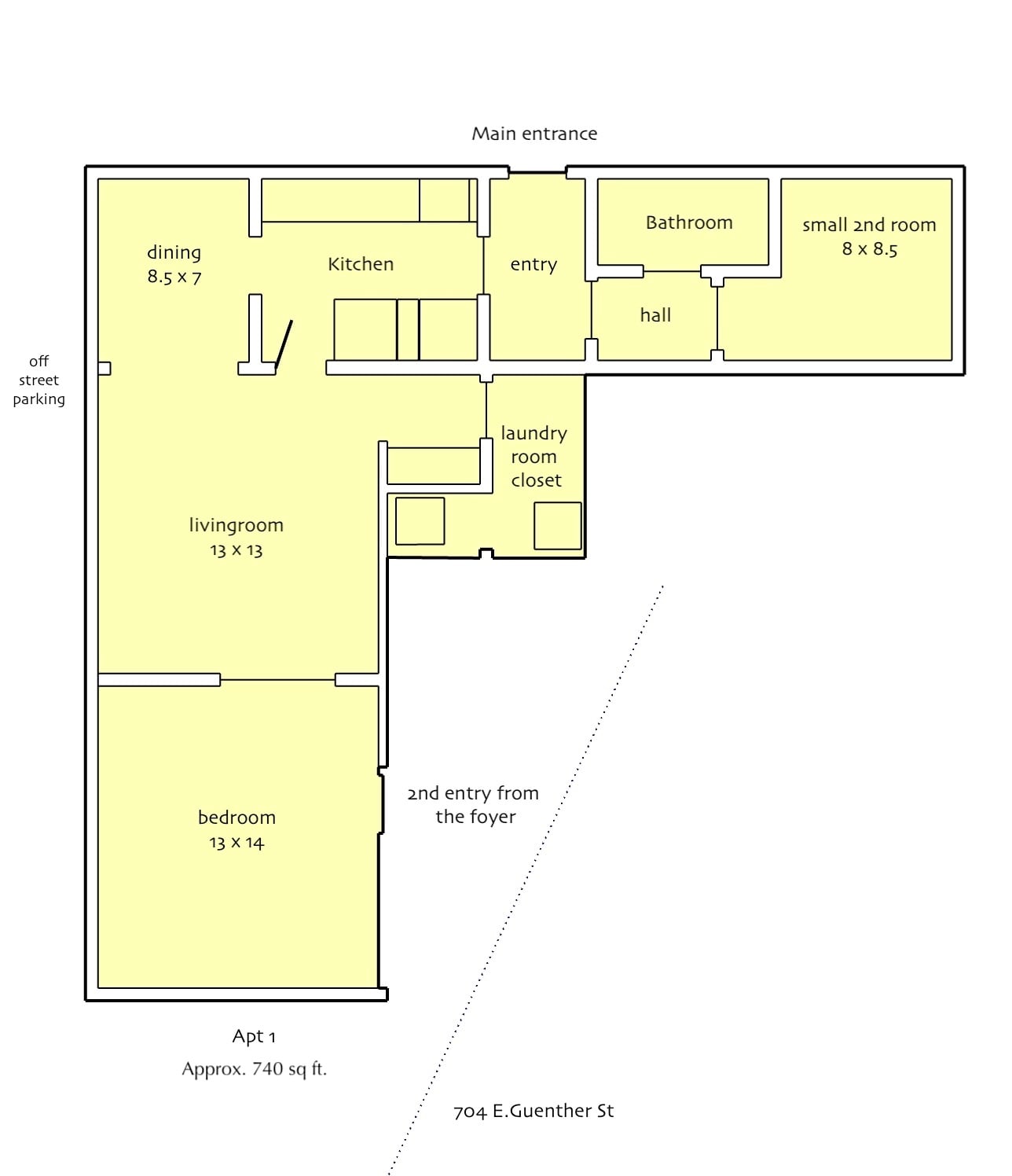 floor plan - 704 E Guenther St