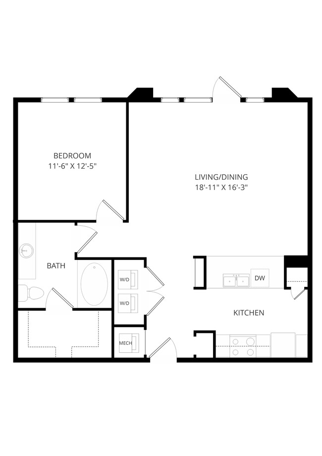 Floorplan - The Crosby at the Brickyard Apartment Homes