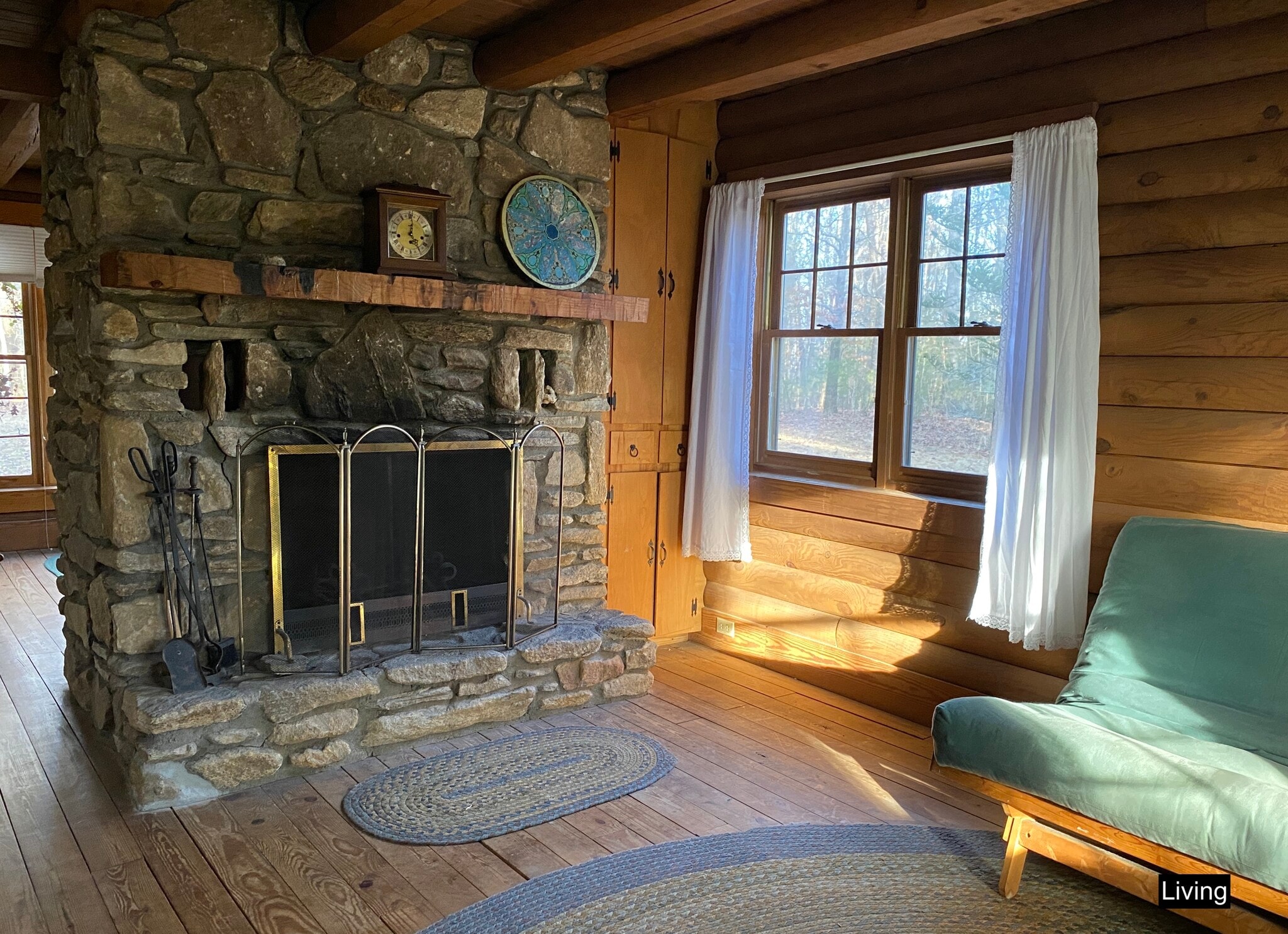 Living room (new woodstove insert not shown) - 195 Brook St