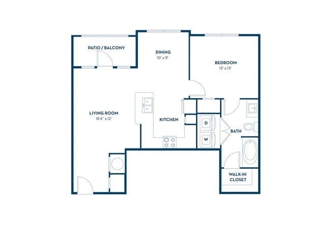 1 Bedroom | 1 Bath | 836 SF - Cyan Craig Ranch Apartments