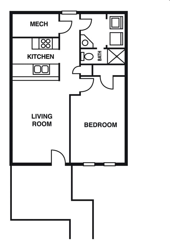 1BR/1BA - Willow Crossing