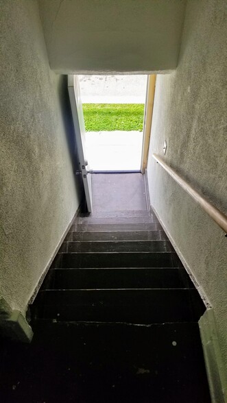 Stairway to 1st floor exterior door - 101 Fairground Ave