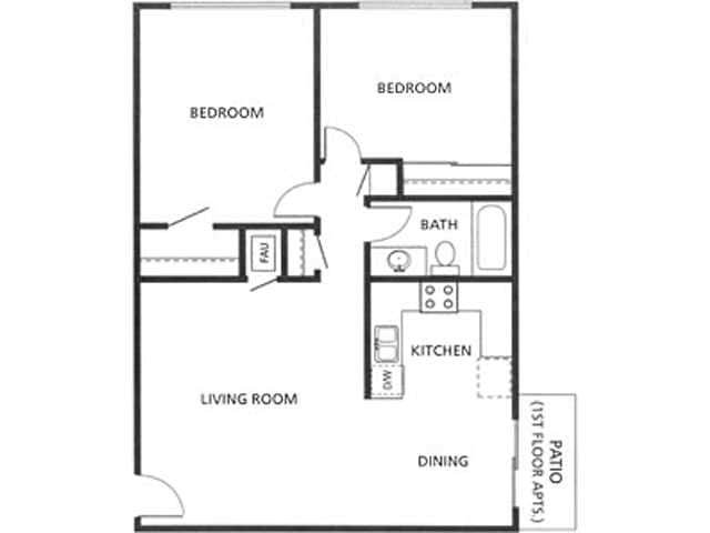 2BR/1BA - Sierra Gardens