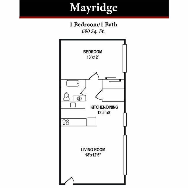 Floorplan - Mayridge/Westbrook Apartments