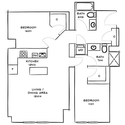 Floorplan - One Canal