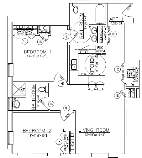 2BR/2BA - Pomeroy Lofts