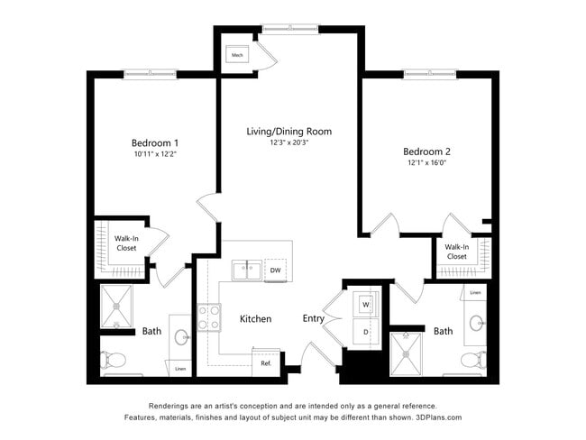 Floorplan - The Winslow 62+ Apartments