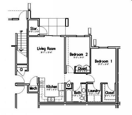 2BR/1BA - Forest View