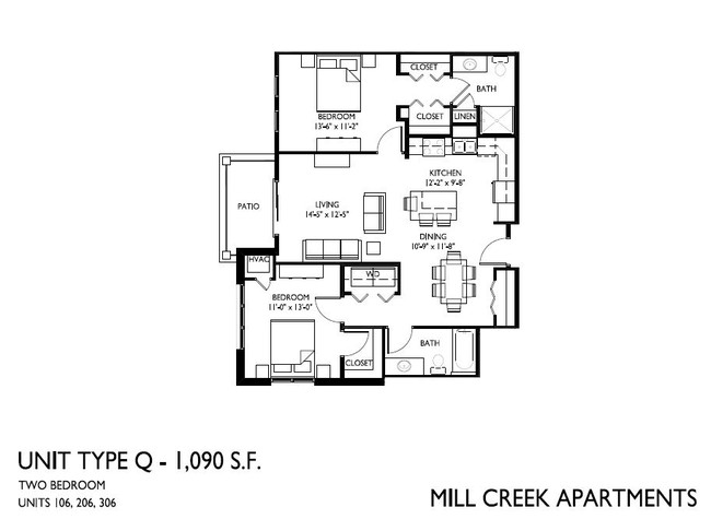 Floorplan - Mill Creek Apartments