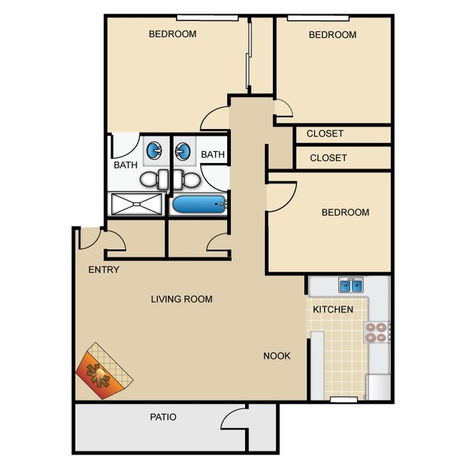 Floorplan - Shadow Ridge Apartment Homes