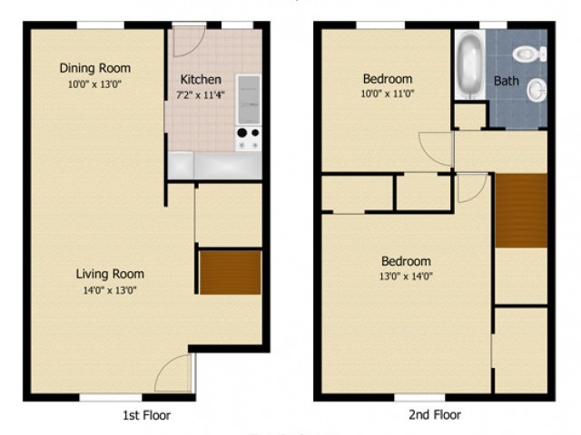 2 Bedroom Townhome - Stansbury Manor