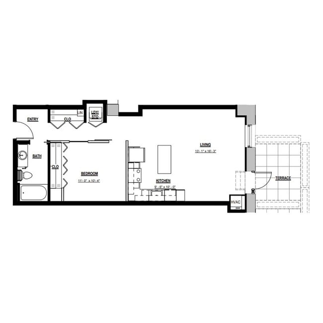 Floorplan - Parisian on Vine Apartments