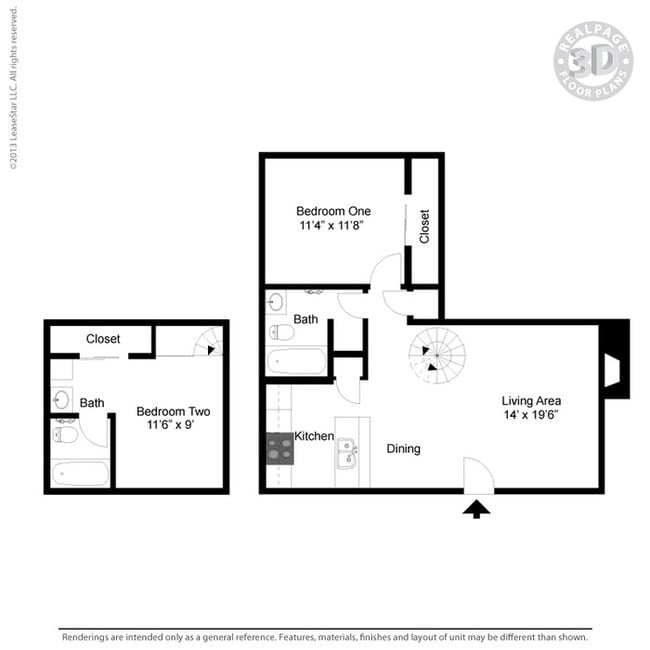 2BR/2BA - Pine Ridge Apartments
