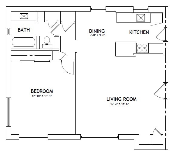 Large 1 Bedroom - 15277 Triskett Rd