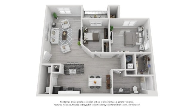 A photo of our 2x1 floor plan, The Carlton. - Elevate 155