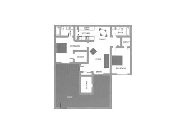 2BR/2BA - Townhomes on the Park Apartment Homes