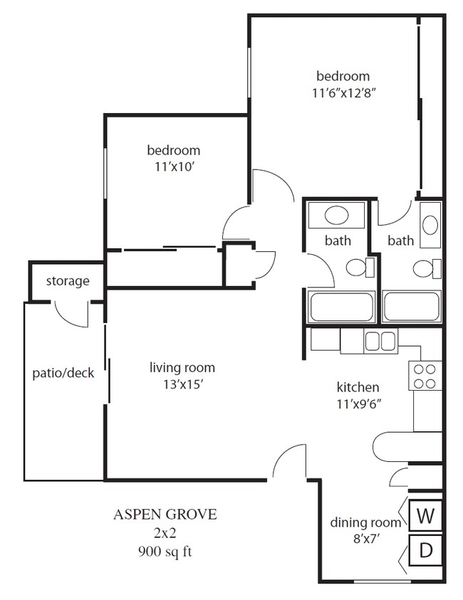 2BR/2BA - Aspen Grove