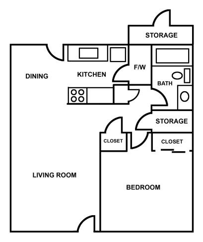 1BR/1BA - Glenwood Manor