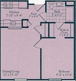 1BR/1BA - Madonna House at Belmont Senior Apartments