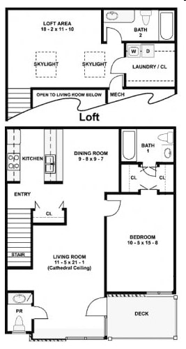 1BR/2.5BA - Brookfield Apartments