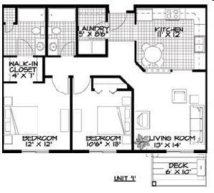 2BR/2BA - Amber Fields Apartments