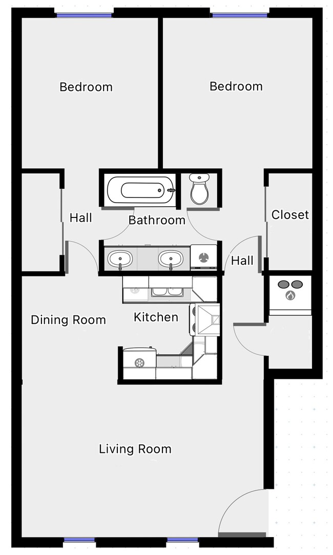 Floorplan - Club View Apartments