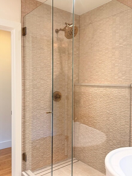Beautiful walk-in glass shower - 1235 S University Blvd