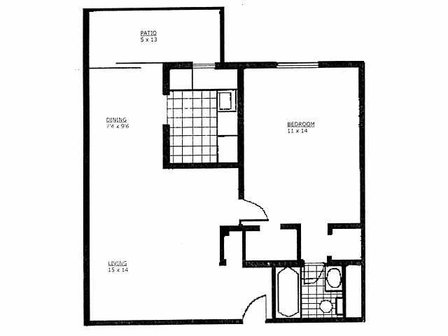 1BR/1BA - Edgehill Terrace Apartments