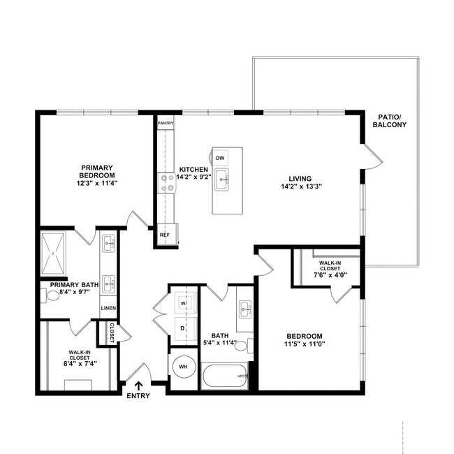 Floorplan - Evren Apartments of Lees Summit