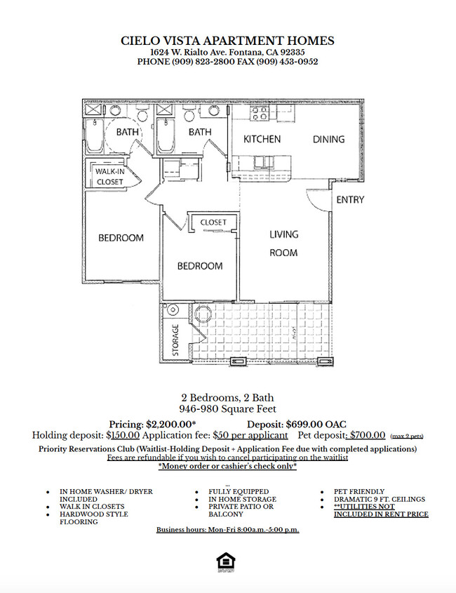 2 Bed 2 Bathroom - Cielo Vista Apartments