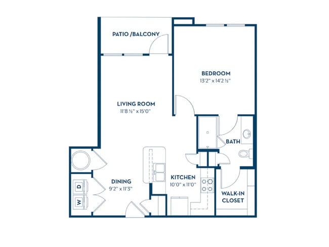 1 Bedroom | 1 Bath | 755 SF - Cyan Craig Ranch Apartments