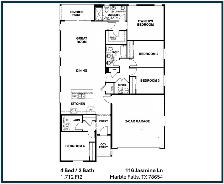 116 Jasmine - Floor Plan - 116 Jasmine Ln