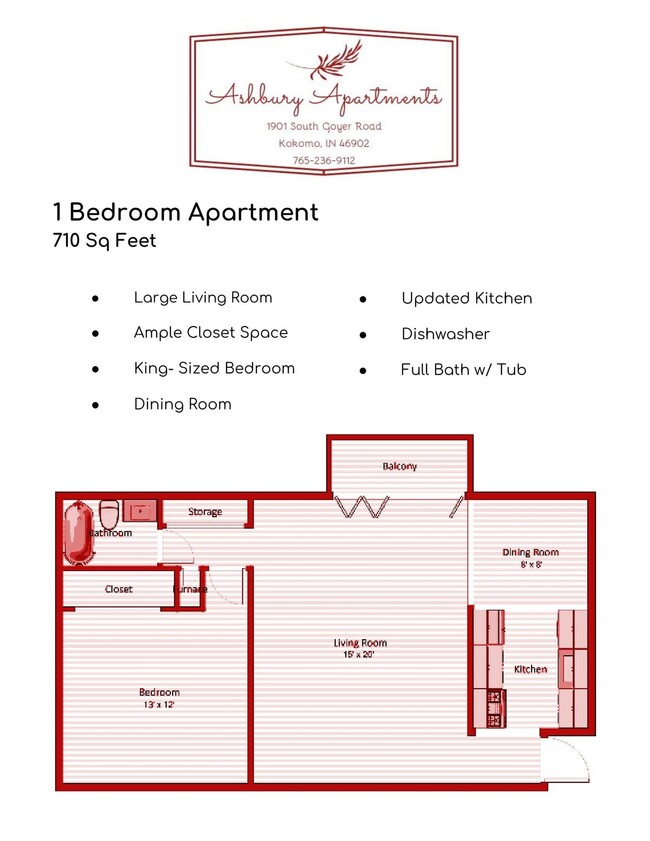 Floorplan - Ashbury Apartments