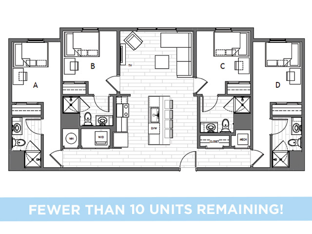 4x4 A - Fewer Than 10 Units Remaining! - Student | Evolve Bloomington