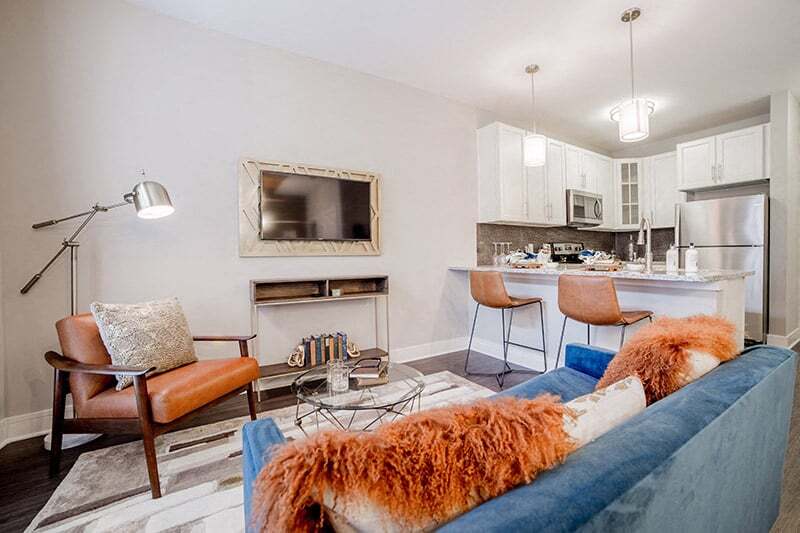 Marble Style Floor Plan Living Room - Quarry at River North