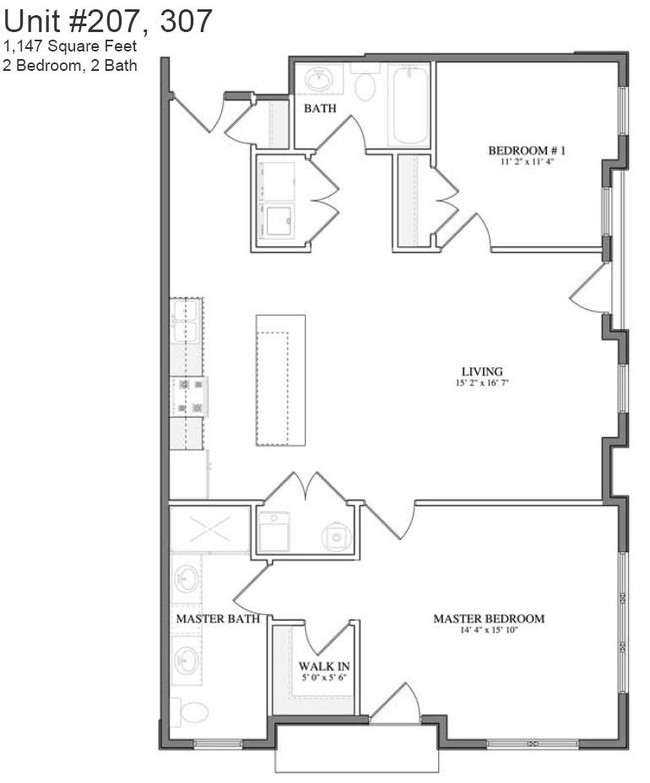 Floorplan - Fifth Avenue Flats