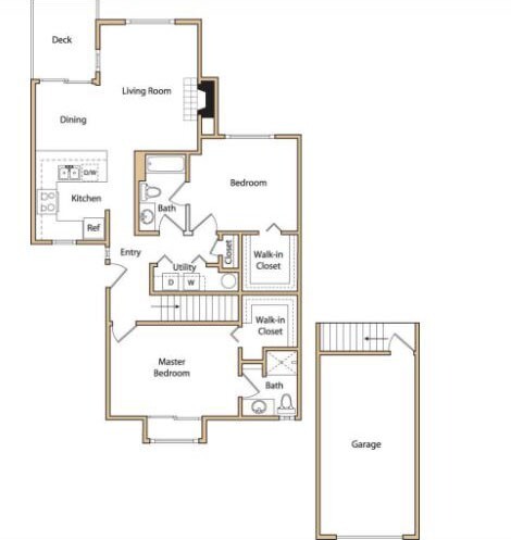 2 Bedroom 2 Bathroom - Van Mall North Apartments