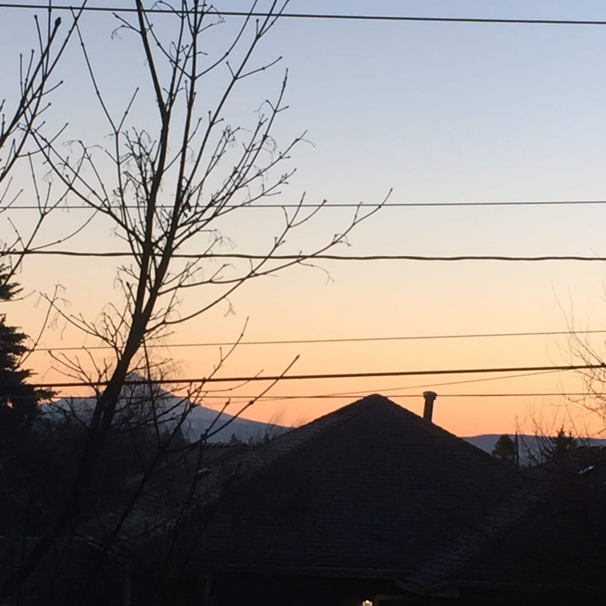 Mt Hood visible from front room in Winter. - 9121 SW 35th Ave