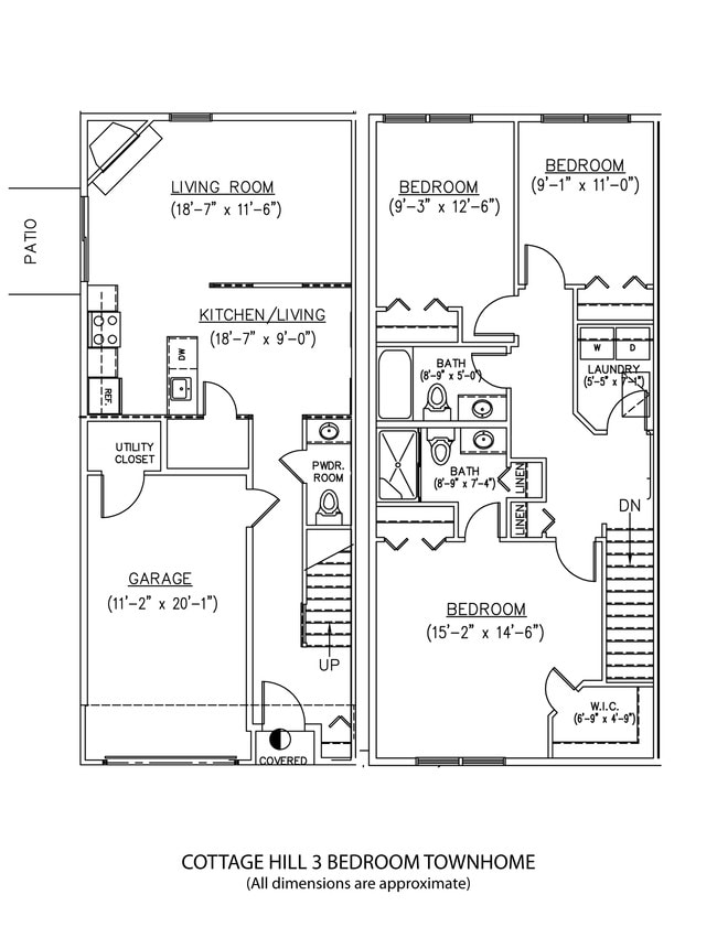 Floor Plan2 - Cottage Hill Townhomes