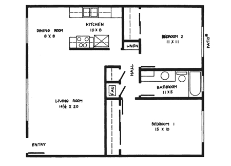 Floorplan - Monticello Apartments