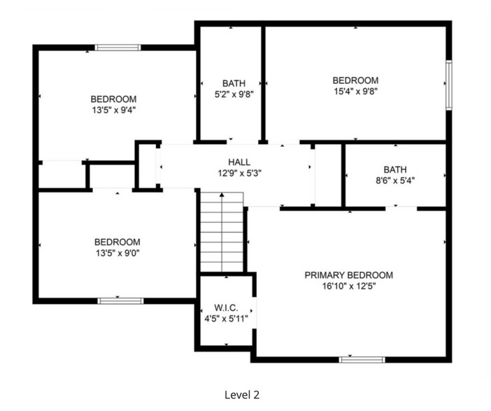 Upstairs floorplan - 455 W 1140 N