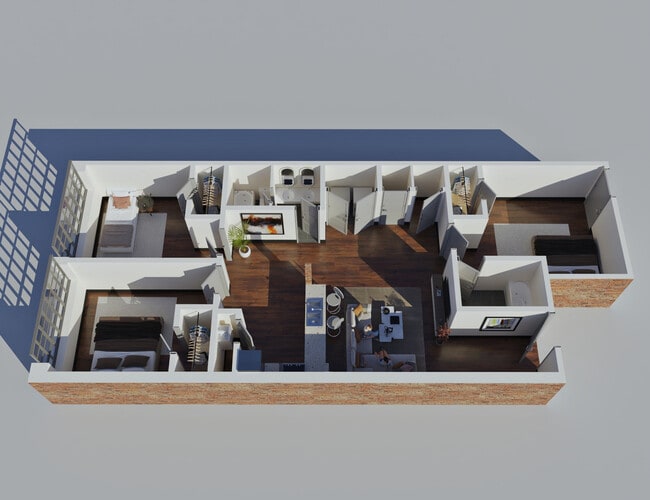 Premier 3 Bedroom, 2 Bathroon - LL Sams Apartments