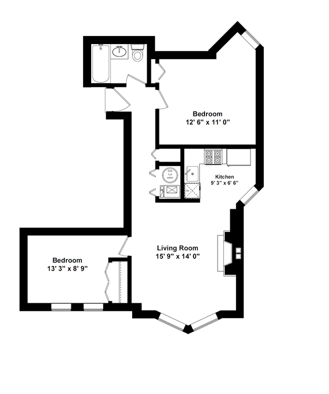Represents the 700 SQFT apartment in the 3433 building - Maynard At Elaine Place
