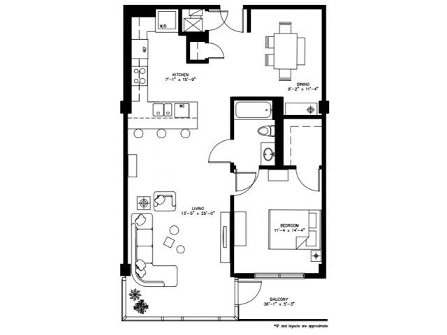 1 Bed 1 Bath - 1241 N. Milwaukee