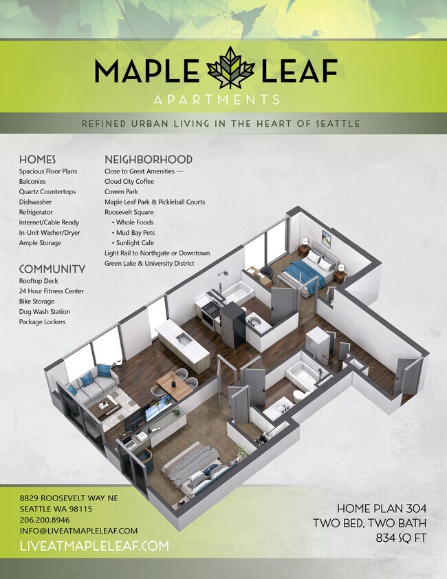 Floorplan - Maple Leaf Apartments