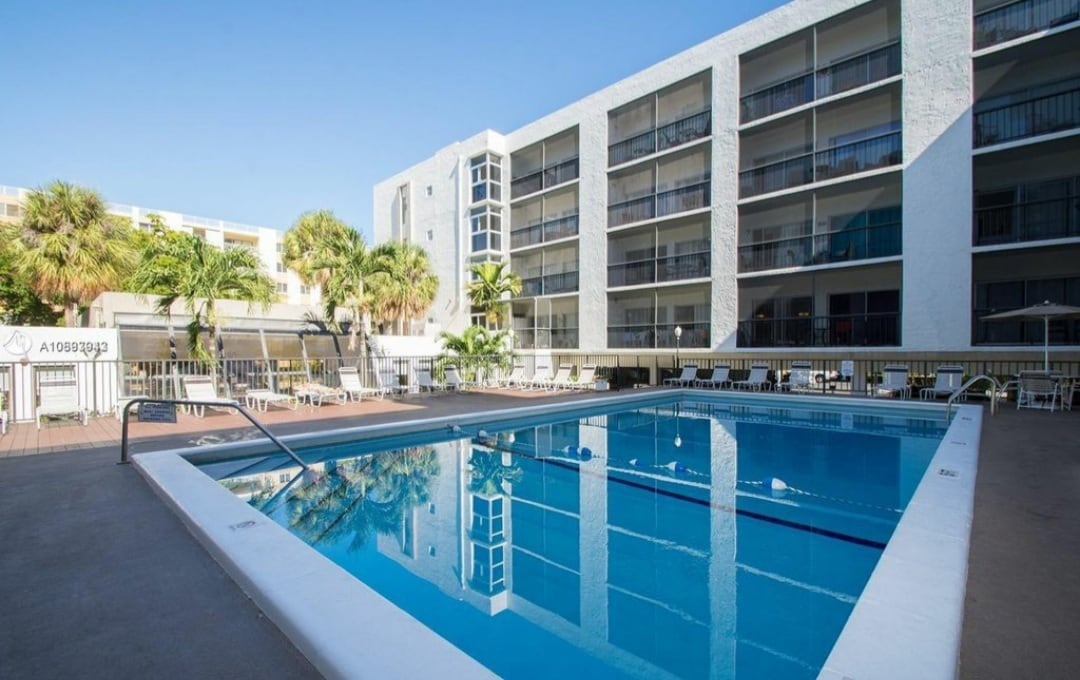 Building main pool view - 201 178th Dr