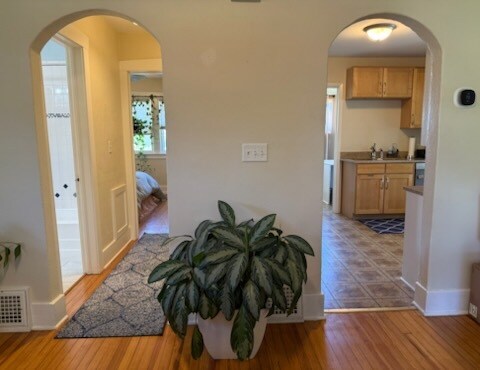looking from living room toward bedroom and kitchen - 4970 Wyandot St