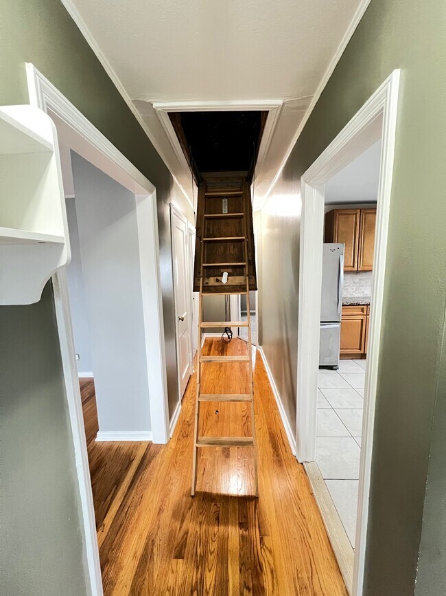 Attic stairs - 40 Travis Ave